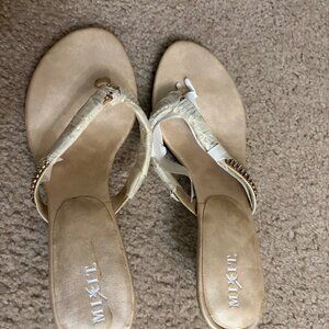 Mix It Sandals with Heels,  Size 8, gold bling